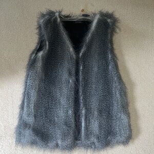 feather fur vest